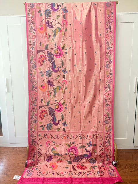Pure Banaras Paithani Soft Tissue Silk Saree