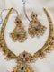 Pure 925 Silver CZ Kante Necklace with Earrings