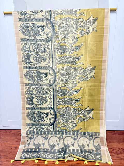 Kalamkari Tissue Silk Saree