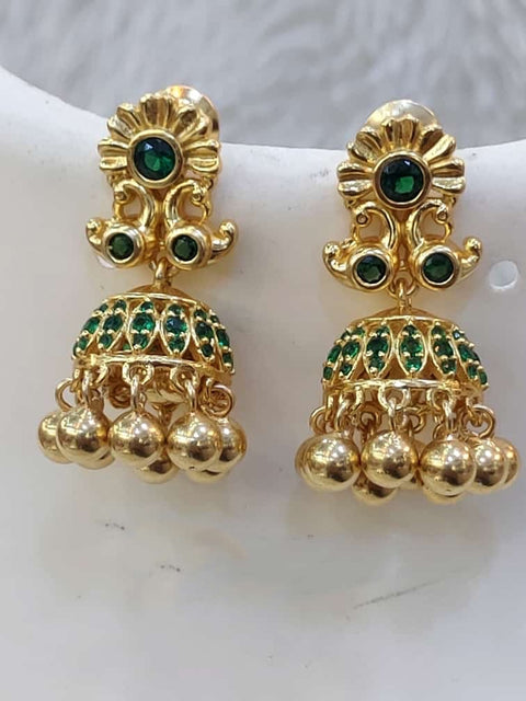 Pure 925 Silver Emerald Earrings