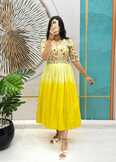 Mul Mul Cotton Frock Dress