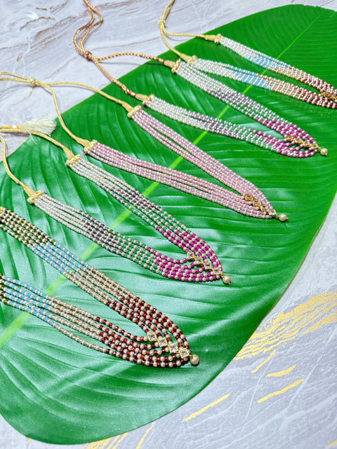 Pure 925 Silver CZ Beads Necklace