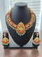 One Gram Gold Nakshi Coral Lakshmi Necklace Set