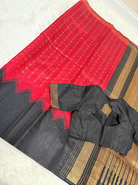 Pure Jute Pattu Saree