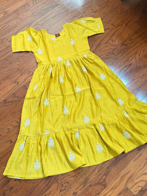 Mul Chanderi Silk Frock Dress