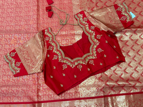 Pure Kanchipattu / Kanjeevaram Brocade Saree