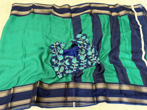 Georgette Saree with Kalamkari Blouse