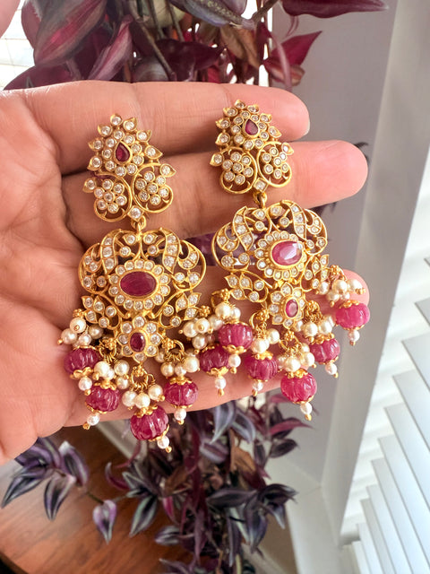 Pure 925 Silver CZ Earrings Set