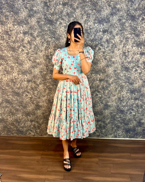 Soft Cotton Printed Frock Dress