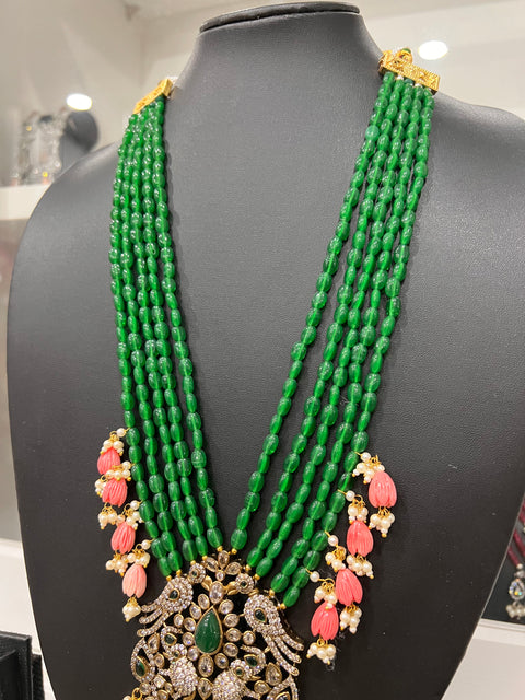 Victorian CZ Beaded Necklace Set