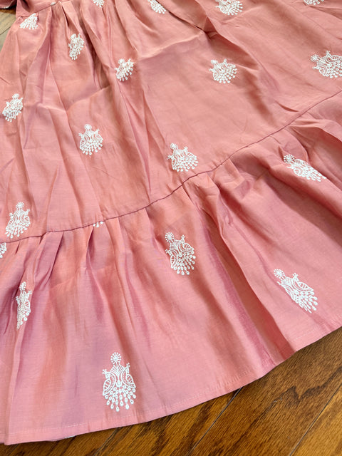 Mul Chanderi Silk Frock Dress