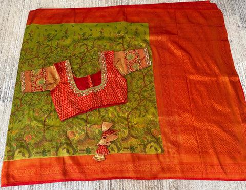 Banaras Kalamkari Saree