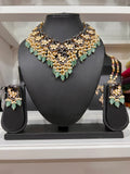 Two Tone Beaded Necklace Set