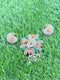 Pure 925 Silver Premium CZ, Coral and Jade Pendant and Studs