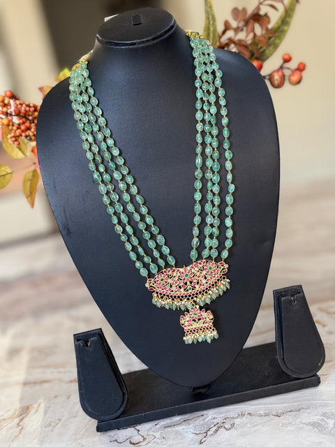 Pachi Kundan Jadau Beaded Necklace
