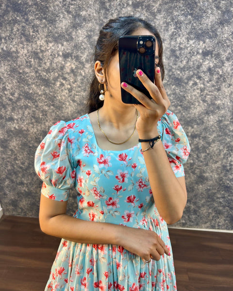 Soft Cotton Printed Frock Dress