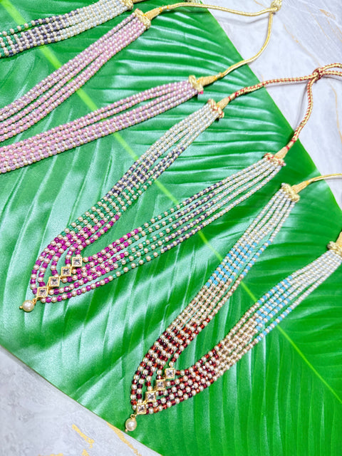 Pure 925 Silver CZ Beads Necklace