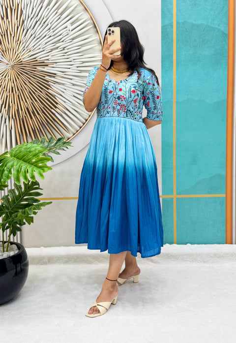 Mul Mul Cotton Frock Dress