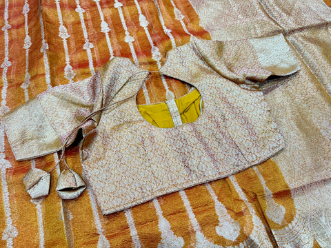 Crush Tissue Saree with Blouse