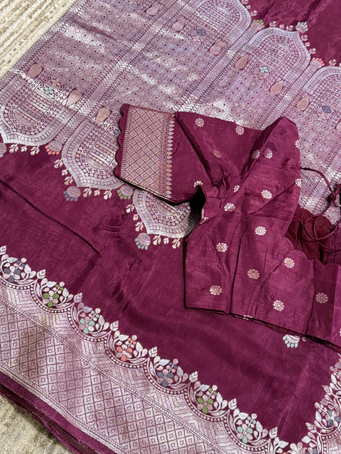 Premium Banaras Mushru Silk Saree