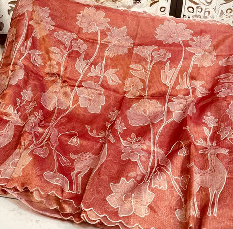 2 for $100 - Crush Tissue Saree