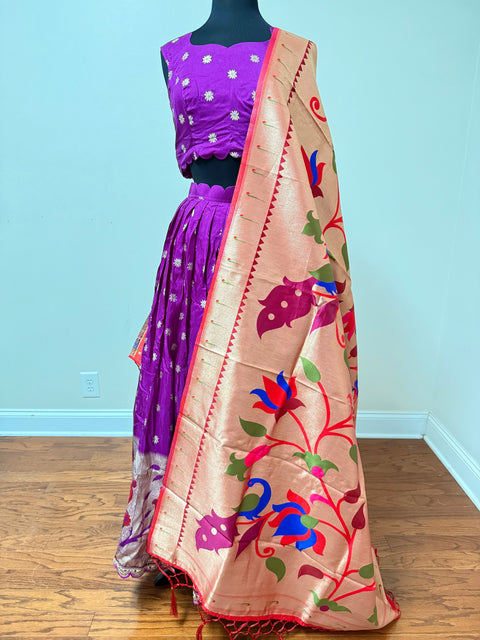 Women Large - Banaras Paithani Lehanga Set