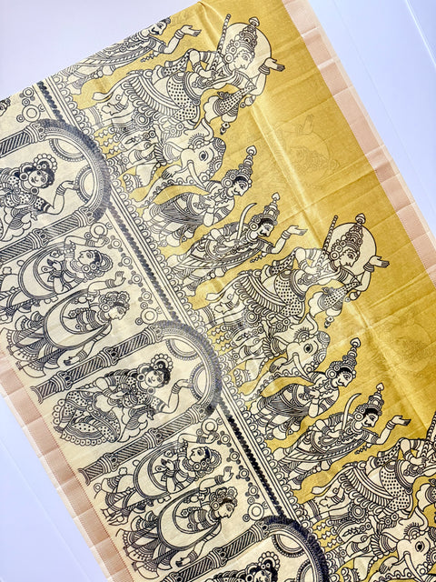 Kalamkari Tissue Silk Saree