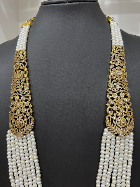 Victorian CZ Multilayer Beaded Necklace