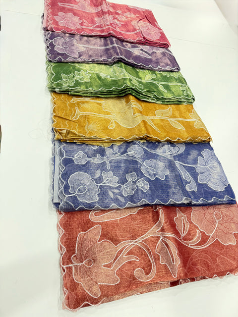 2 for $100 - Crush Tissue Saree