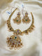 Pure 925 Silver CZ Kante Necklace with Earrings