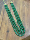 Natural Emerald Pumpkin Beads Mala