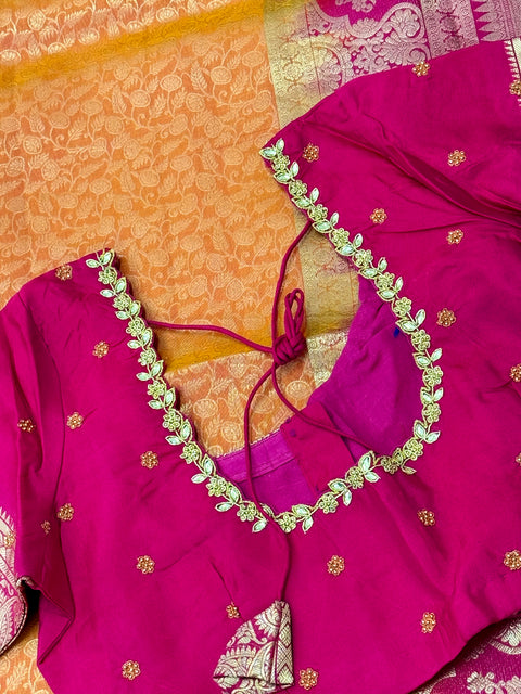 Pure Kanchipattu / Kanjeevaram Brocade Saree