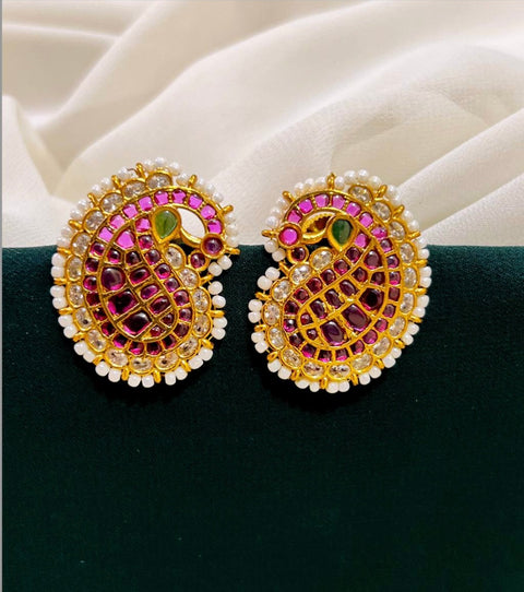 Pachi Kundan Jadau Stud Earrings