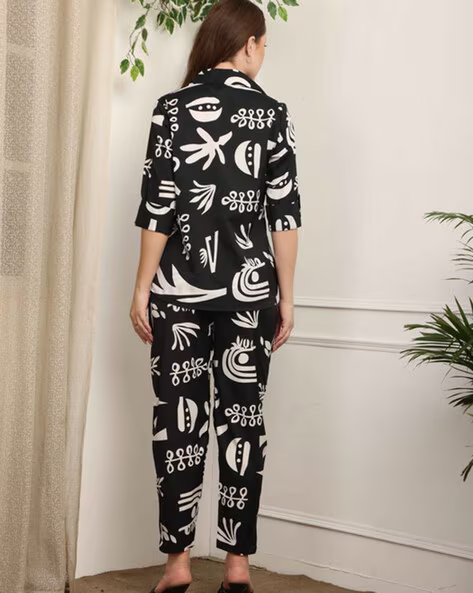 Women Crush Silk Printed 2-Piece Co-Ord Set
