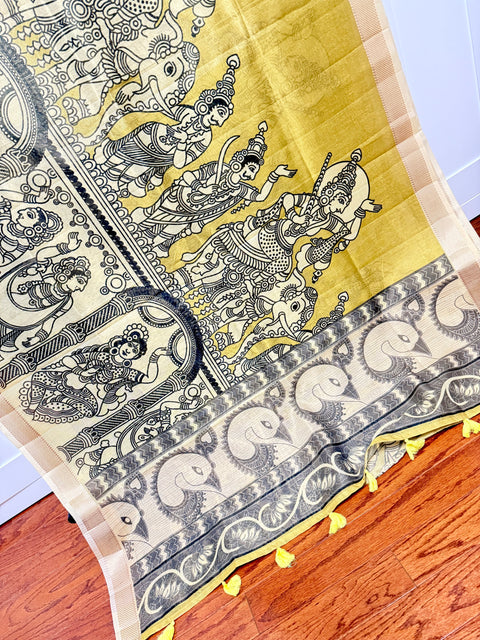 Kalamkari Tissue Silk Saree