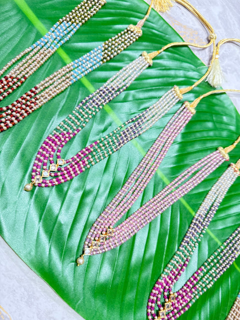 Pure 925 Silver CZ Beads Necklace