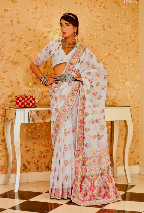 Pashmina Chanderi Saree