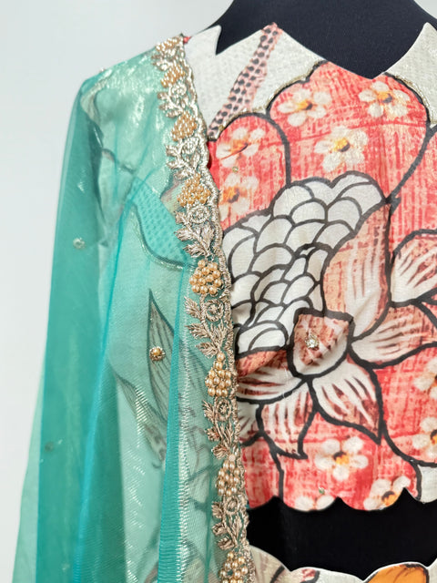 Women Large - Soft Organza Silk Lehanga Set