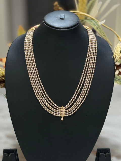 Pure 925 Silver CZ Beads Necklace