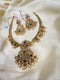 Pure 925 Silver CZ Kante Necklace with Earrings