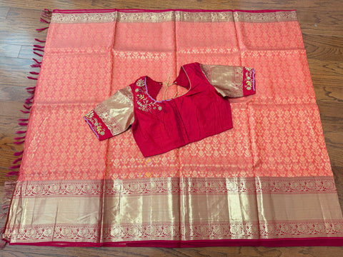 Pure Kanchipattu / Kanjeevaram Brocade Saree