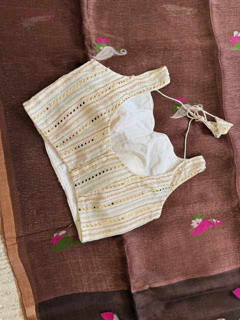 Pure Silk Linen Saree