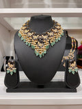Two Tone Beaded Necklace Set