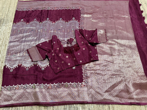 Premium Banaras Mushru Silk Saree