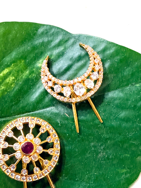 Pure 925 Silver CZ Suryudu Chandrudu