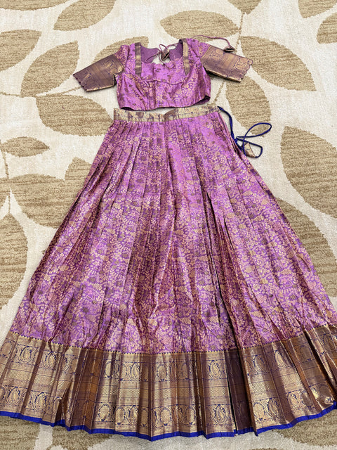 Teen Lehanga - Premium Kanchi Pattu Lehanga Set