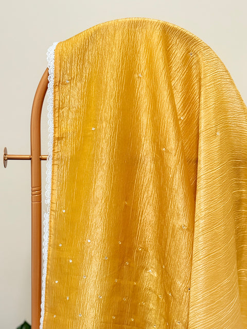 Crushed Chiffon Saree with Blouse