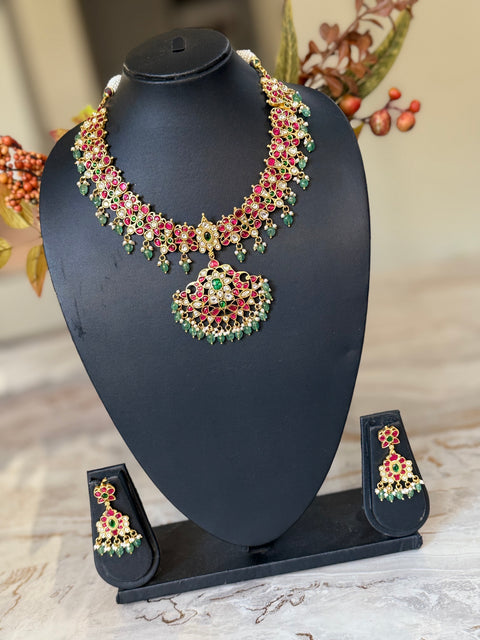 Pachi Kundan Jadau Necklace