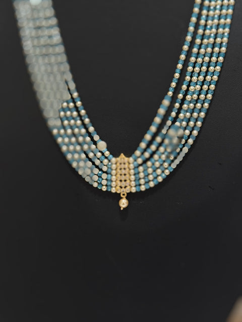 Pure 925 Silver CZ Beads Necklace