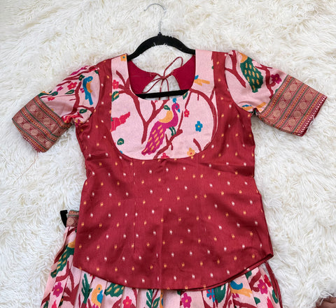 Teen 10-12 yrs - ikkat patola lehenga